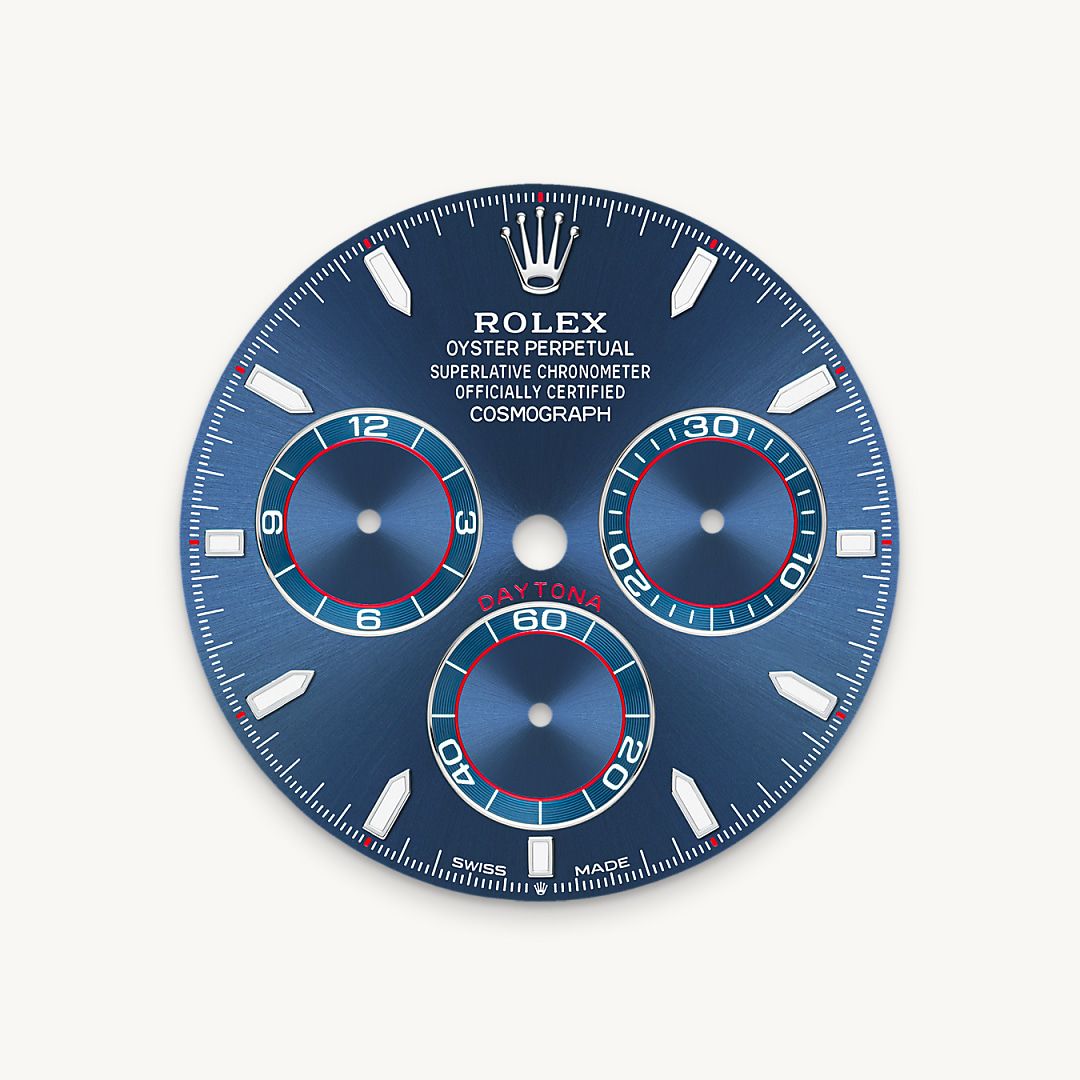 Bright blue dial