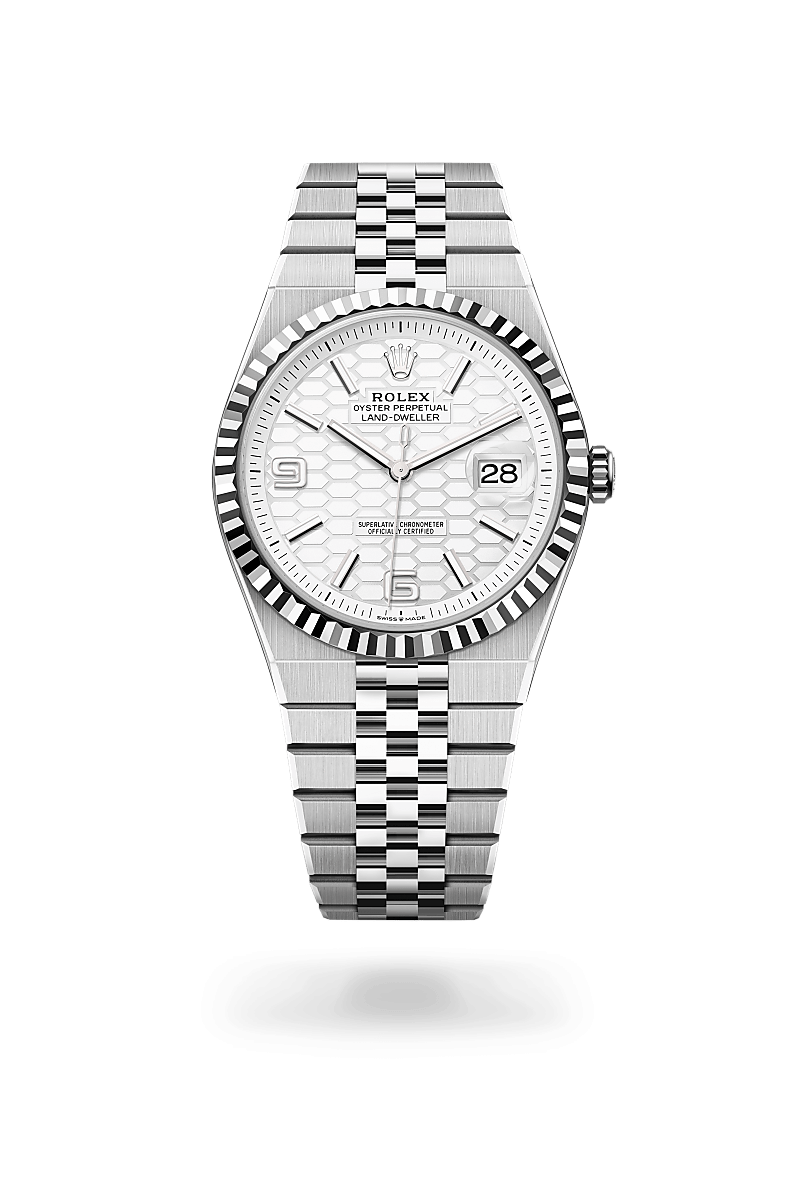 Rolex Land-Dweller 40 Oyster, 40 mm, Oystersteel and white gold