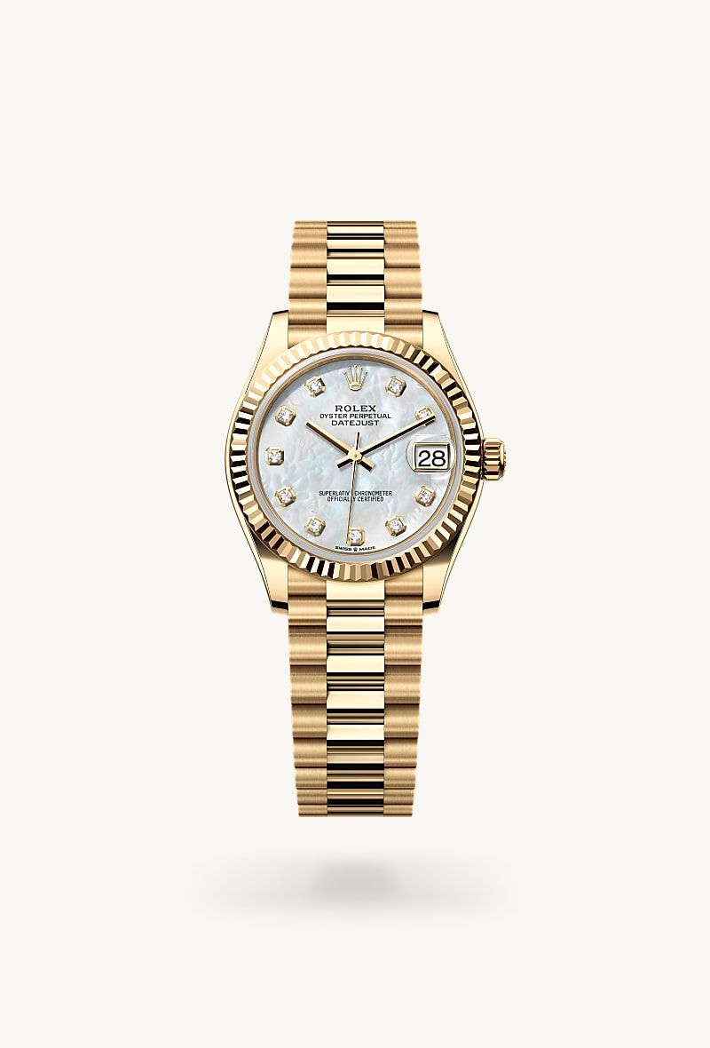 Rolex Datejust 31 Oyster, 31 mm, yellow gold