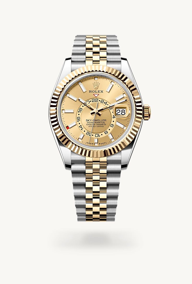 Rolex Sky-Dweller 42 Oyster, 42 mm, Oystersteel and yellow gold