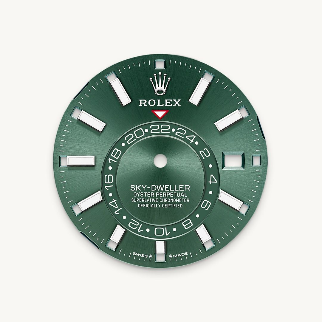 Mint green dial