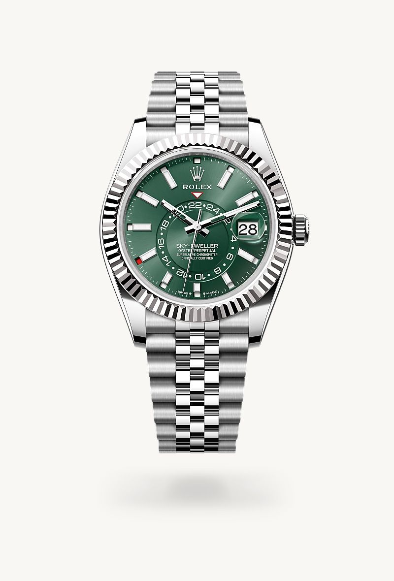 Rolex Sky-Dweller 42 Oyster, 42 mm, Oystersteel and white gold