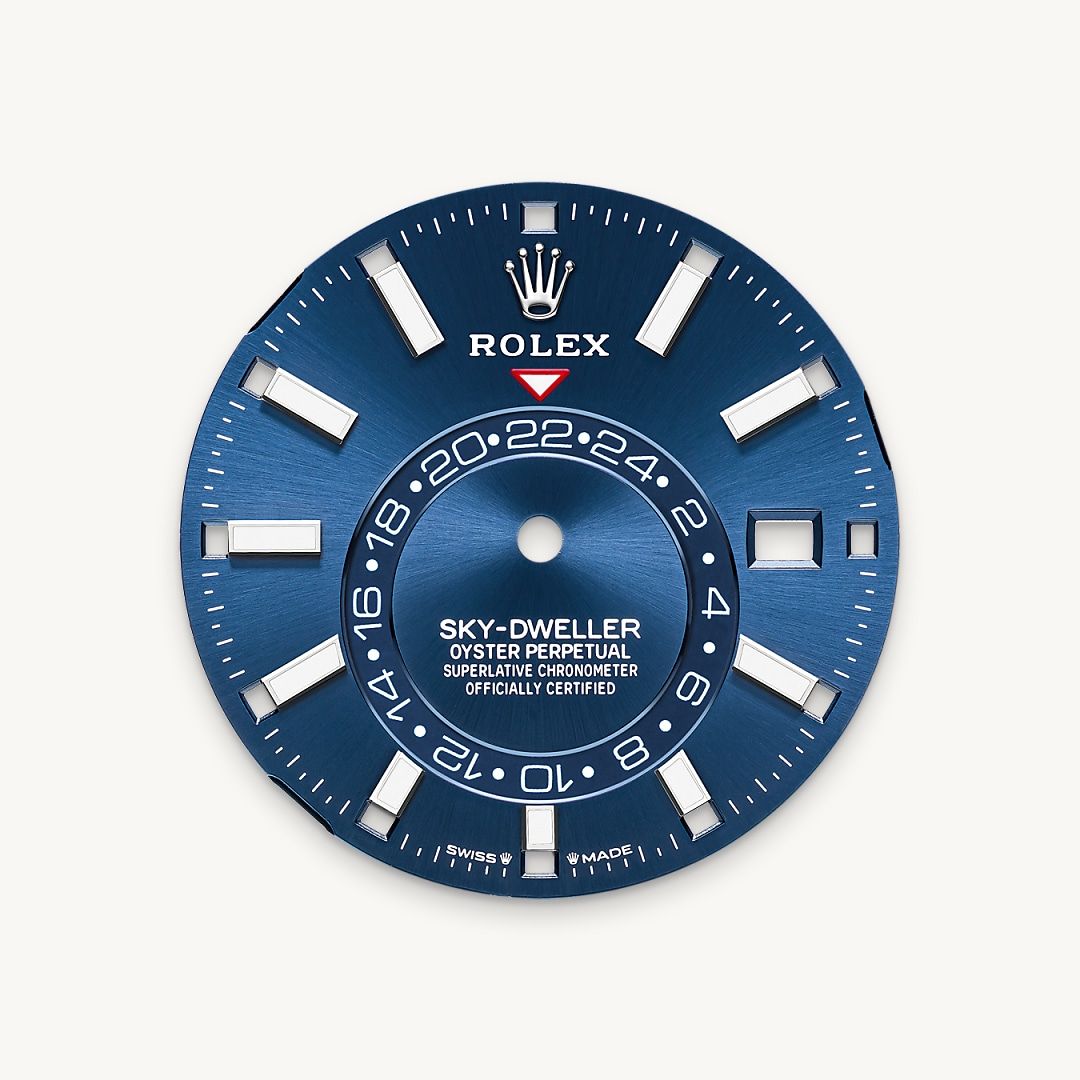 Bright blue dial