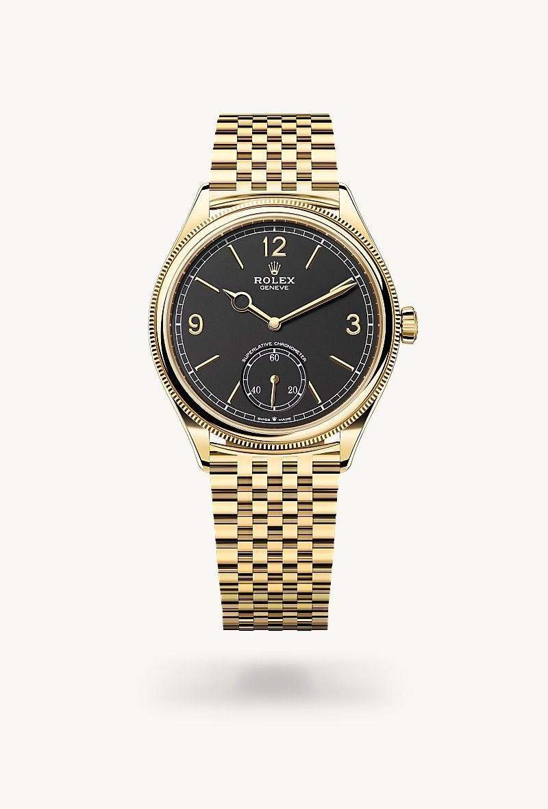 Rolex 1908 39 39 mm, 18 ct yellow gold, polished finish