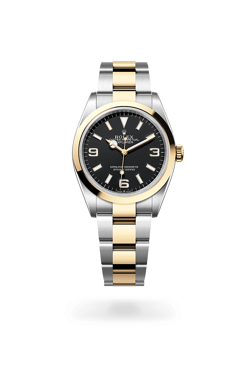 Rolex Explorer 36 Oyster, 36 mm, Oystersteel and yellow gold