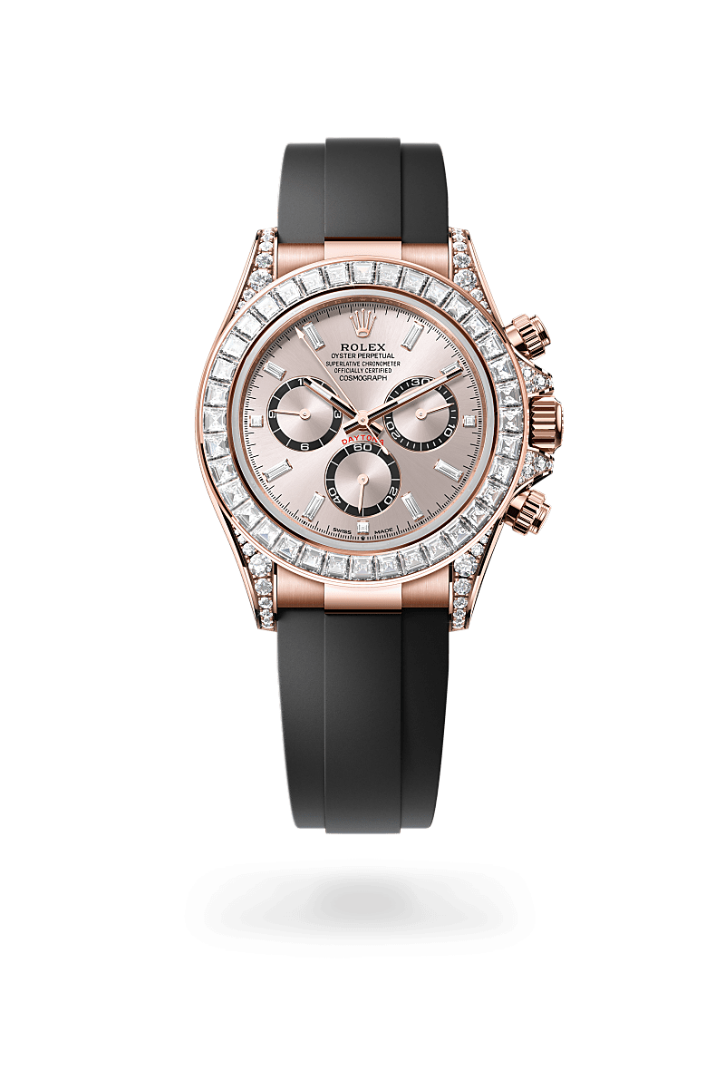 Rolex Cosmograph Daytona in 18 ct Everose gold with lugs set with diamonds, M126535TBR-0002 - Ethos