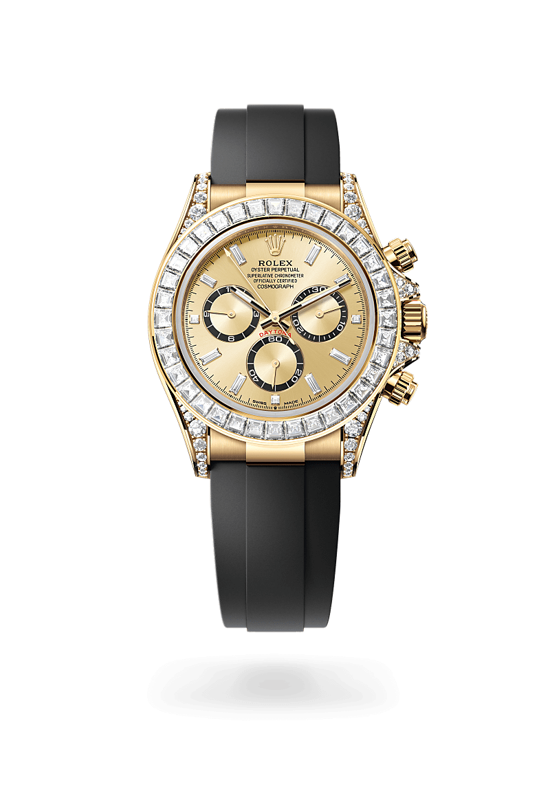 Rolex Cosmograph Daytona in 18 ct yellow gold with lugs set with diamonds, M126538TBR-0004 - Ethos