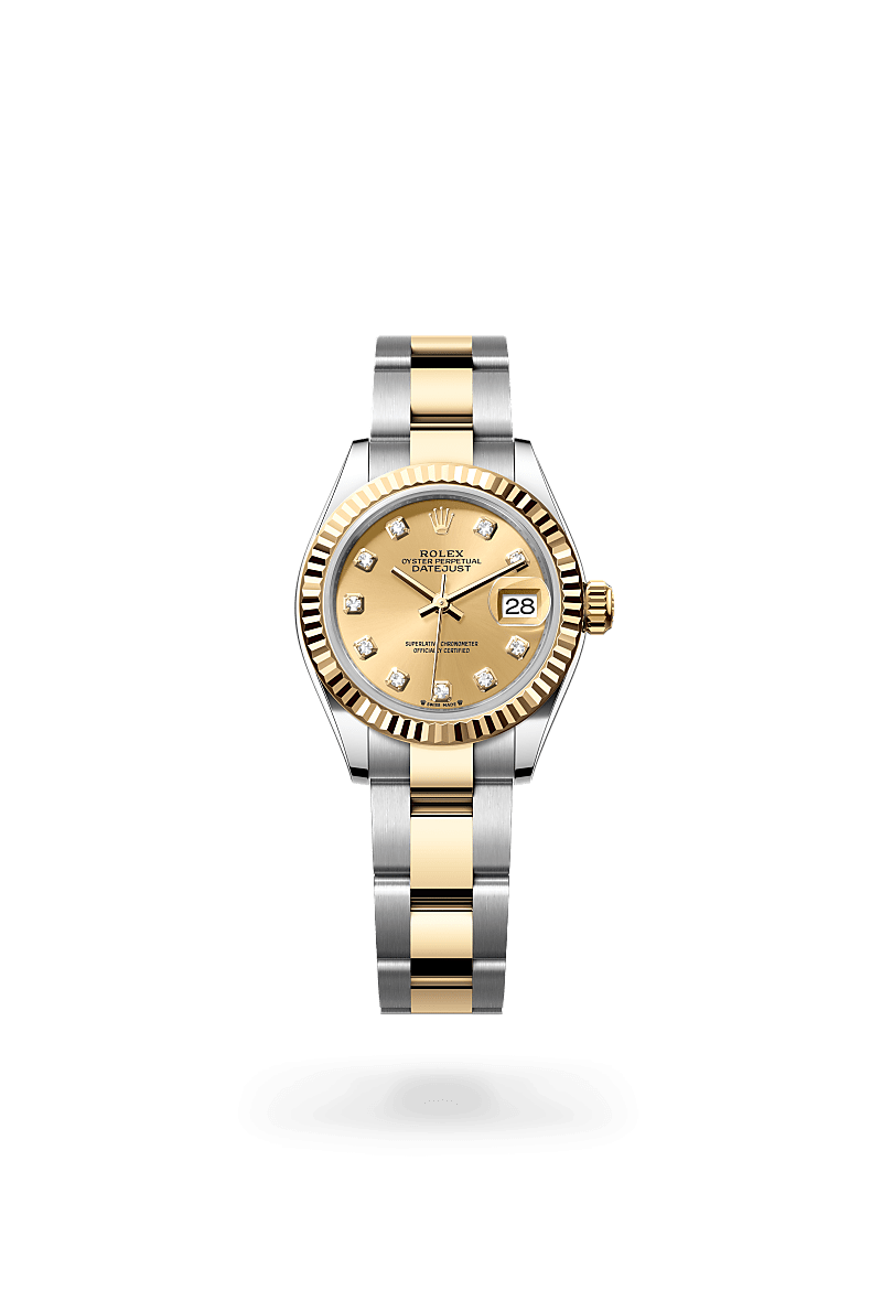 Rolex Lady-Datejust Oyster, 28 mm, Oystersteel and yellow gold